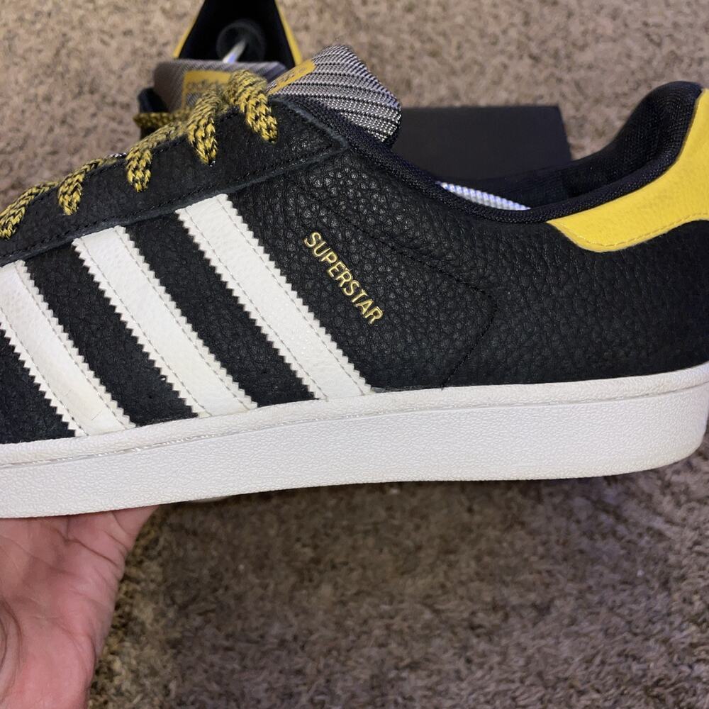 Adidas Superstar "Steelers" US13 Black & Yellow - Picture 6 of 11